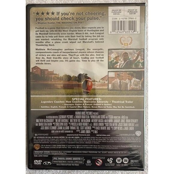 We Are Marshall (DVD, Widescreen) - Matthew McConaughey - NEW - Picture 2 of 3